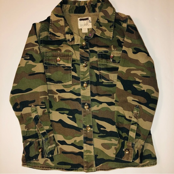EUC Peek Girls Alabama camo jacket. Has embroidered bird on left back shoulder - Picture 8 of 13